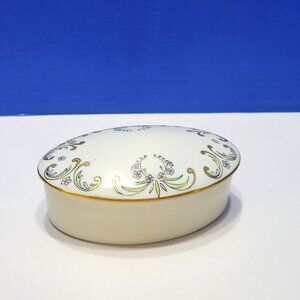Vintage Favorite Bavaria Porcelain Oval Trinket Box with Lid